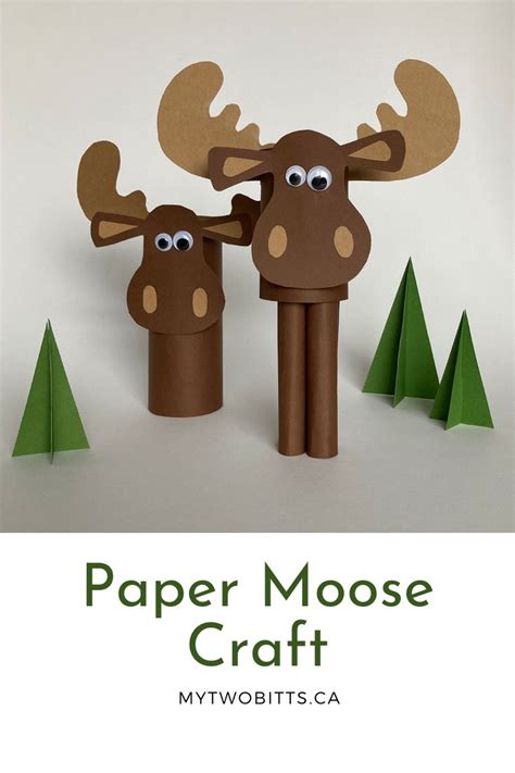 Paper Moose Craft Moose Crafts Arts And Crafts For Kids Crafts