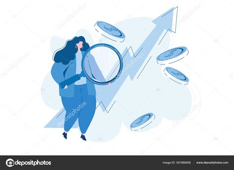 Rise Career Success Business Analysis Vector Illustration Web Banner Infographics Stock Vector