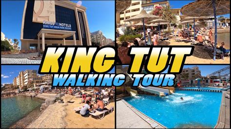 KING TUT Aqua Park Beach Resort Walking Tour Hurghada Egypt 4k