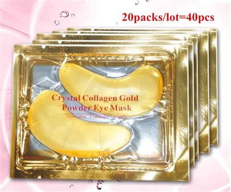 [20pcs] Natural Crystal Collagen Gold Powder Eye Mask Anti Aging