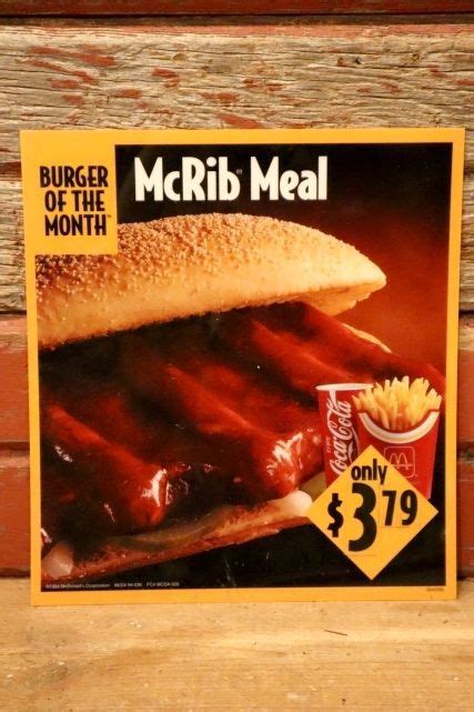 Dp Mcdonald S Translite Mcrib Meal Jack S Mart