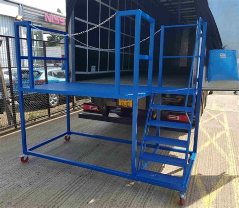 Lorry Trailer Access Mobile Unloading Platform With Steps S1 Steps