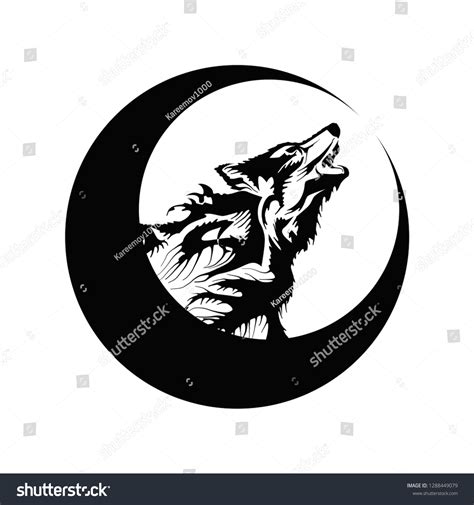 Silhouette Head Howling Wolf Vector Logo Stock Vector Royalty Free 1288449079 Shutterstock