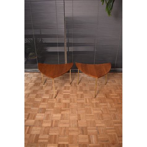 Pair Of Vintage 523 Pinwheel Tables By Peter Hvidt Orla Molgaard