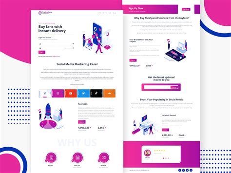 Social Media Marketing Website Behance