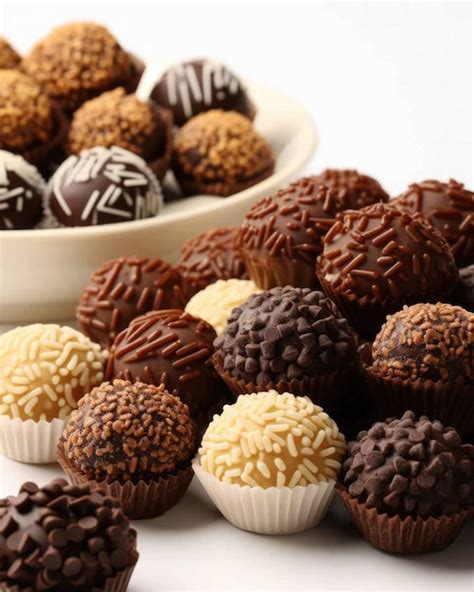 Premium Photo | Delicious Brigadeiro brazilian food dish with dark ...