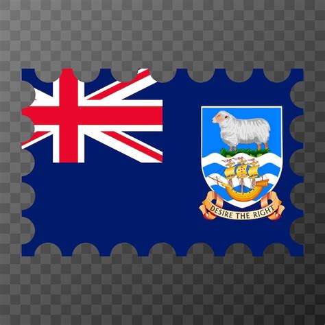 Premium Vector Postage Stamp With Falkland Islands Flag Vector