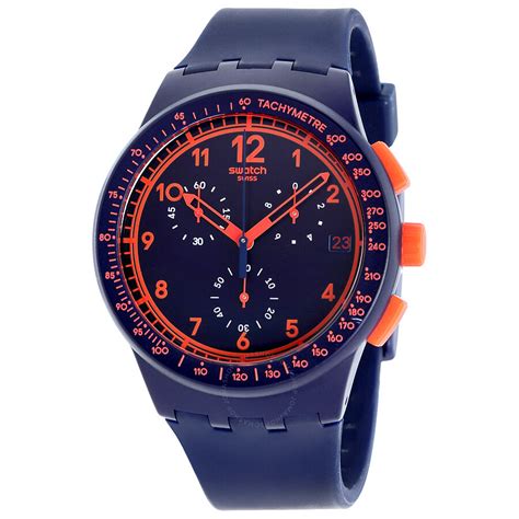 Swatch Originals Blue Rebirth Chronograph Blue Dial Men's Watch SUSN401 ...