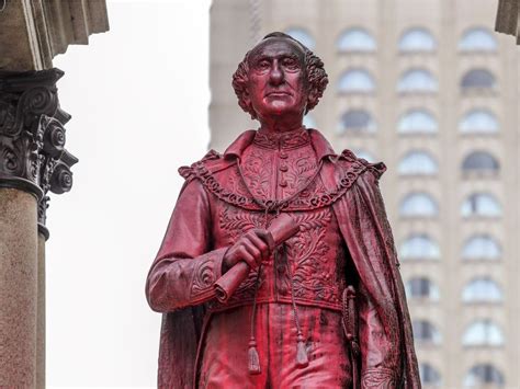 Montreal S John A Macdonald Statue Spray Painted By Activists