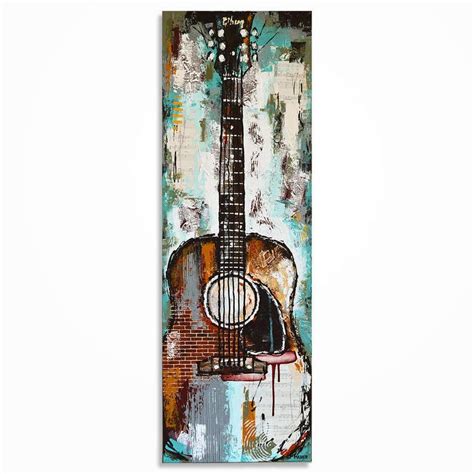 Music Art Guitar Painting Acoustic Guitar Art Music Wall Etsy