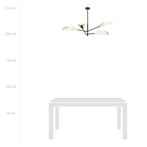 Czarna Lampa Sufitowa Z Bia O Z Otymi Kloszami Z Metalowej Siatki