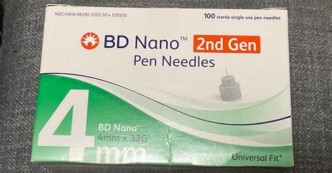 Free Bd Nano Pen Needles Mm Nd Gen Universal For Insulin Pens