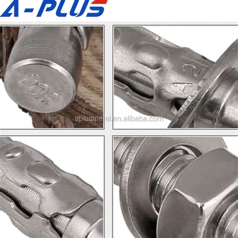 Stainless Steel Wedge Anchor Bolt Wedge Prestressed Anchor Head And