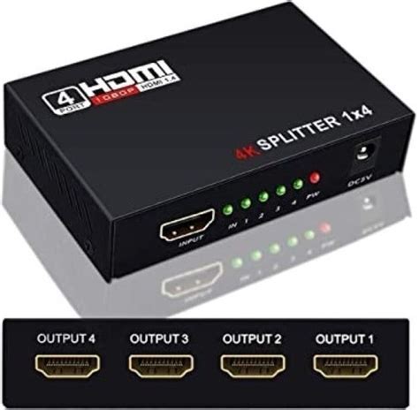 Splitter Hdmi 1x4 O Amplificador 1080p 2k 4k Ultra Hd MercadoLibre