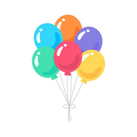 ballons colorés attachés avec de la ficelle pour la fête d anniversaire