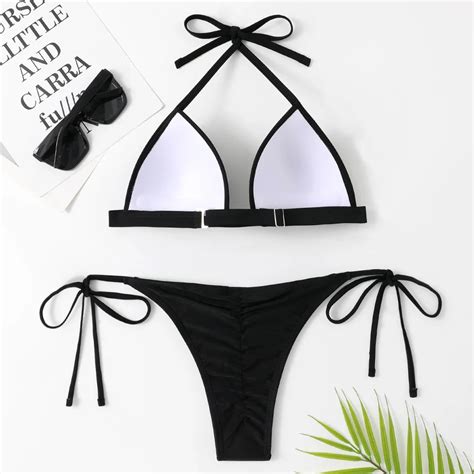 Sexy Bikini Push Up Women Swimsuits Female Micro Bikini Set Solid Thong