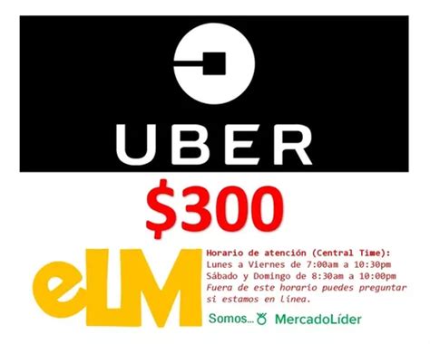 Tarjeta Uber De 300 Pesos Entrega Inmediata Envío gratis