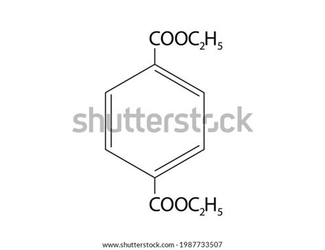 Chemical Structure Diethyl Terephthalate Organic Compound Stock Vector ...