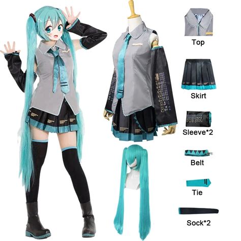 Disfraz De Cosplay De Miku Cosplay De Anime Cosplay De Miku Kawaii Trajes De Halloween