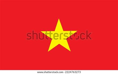 Red Flag Five-pointed Yellow Star Vietnam Stock Vector (Royalty Free ...