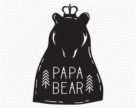 Papa Bear Svg Cut File Woodland Shirt Design Dad Life Etsy