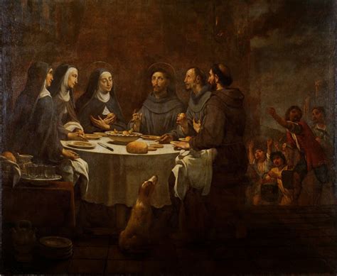 Museo Francescano Virtuale La Mistica Cena Di San Francesco E Santa