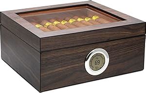 Amazon Flauno Humidor De Puros Caja De Humidor De Cigarros De