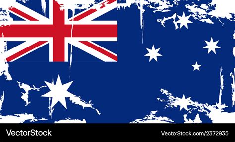 Australian Grunge Flag Royalty Free Vector Image