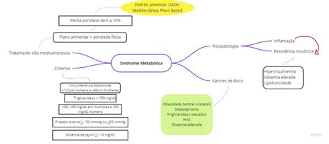 Mapa Mental Síndrome Metabólica Nutrição