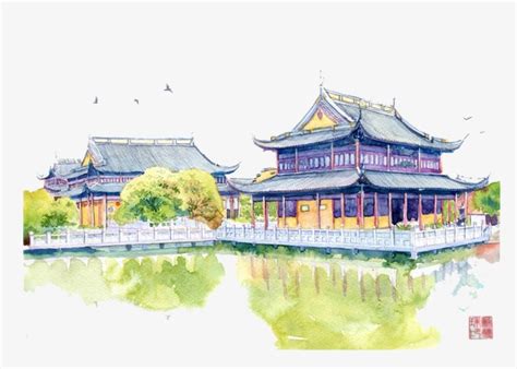 Chinese Temple Sketch at PaintingValley.com | Explore collection of ...