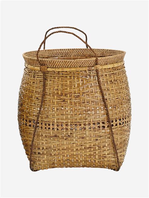 Kuta Basket Large Nature Indah Rattan Storage Baskets Thatch