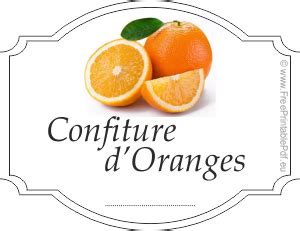 Tiquettes Pour Confiture D Oranges Gratuit Pdf Imprimable