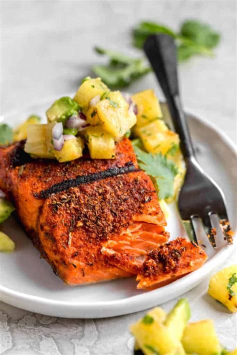 Grilled Blackened Salmon Pineapple Salsa Well Seasoned Studio