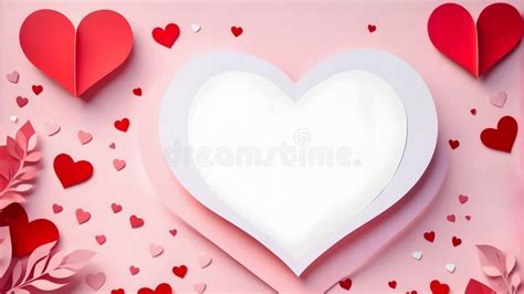 Valentine Wallpaper with Hearts Greeting Card Stock Illustration - Illustration of paper, pink ...