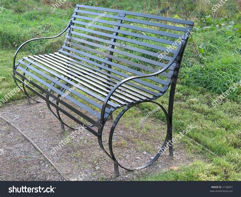 Metal Park Bench Stock Photo 2138491 : Shutterstock