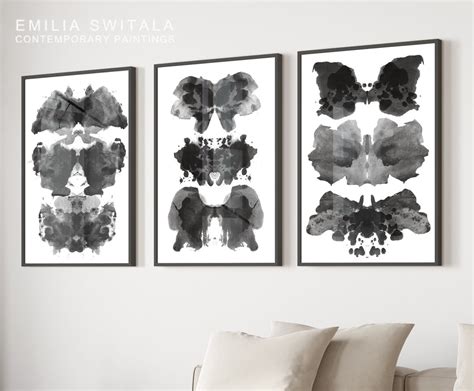 Rorschach Test Ink Blot Art Prints, Medical Art, Inkblot Wall Art ...