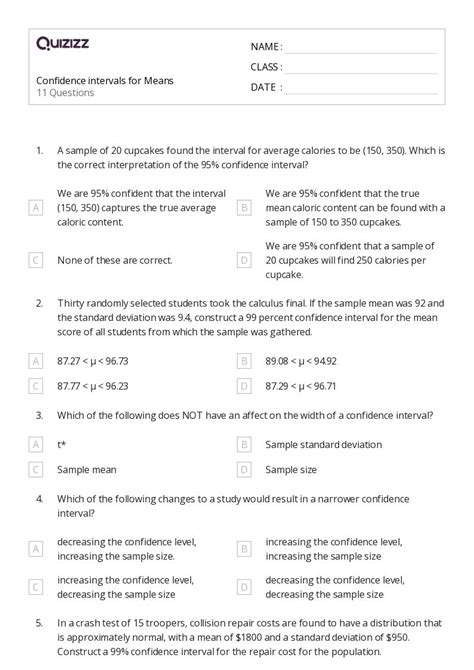 Mean Worksheets On Quizizz Free Printable