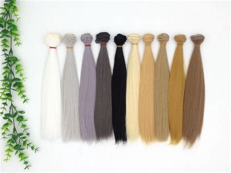 Nylon Straight Doll Hair Wefts For Making Custom Dolls Synthetic Hair