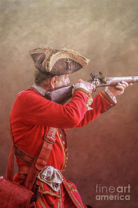 Colonial Soldier Aiming Musket Digital Art By Randy Steele Pixels