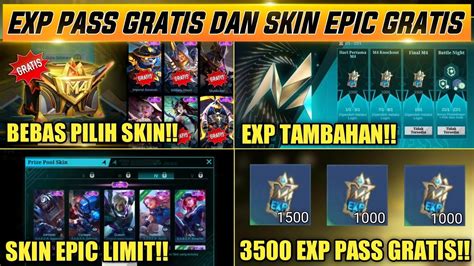 Klaim Exp Pass M Gratis Hari Ini Tanggal Rilis Bebas Pilih Skin