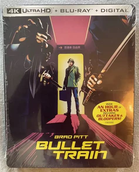 BULLET TRAIN 4K Steelbook 4K Ultra HD Blu Ray Codice Digitale