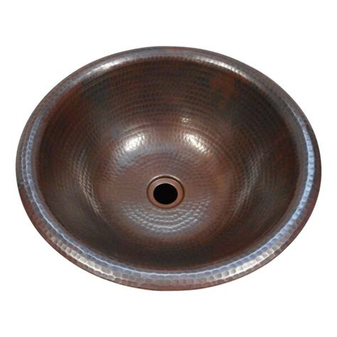 Simplycopper 15 Rustic Round Copper Bathroom Sink N Brushed Sedona And Reviews Wayfair