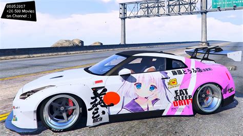 Nissan Gt R R35 Liberty Walk Itasha New Enb Top Speed Test Gta Mod Future Review Youtube