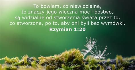 14 Sierpnia 2021 Biblijny Werset Dnia Rzymian 1 20 DailyVerses Net