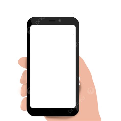 Right Hand Clipart Transparent Background Black Handphone In The Right