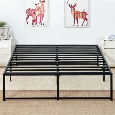 Metal Platform Bed Frame Full Size With Storageno Headboardmattress