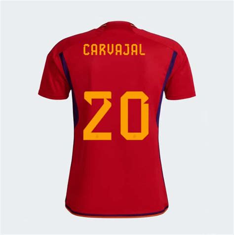 Camiseta Carvajal España 2022 Web Nº1 Camisetas De Fútbol