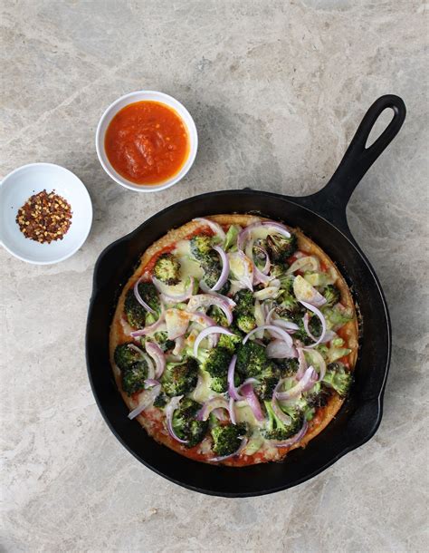 Broccoli And Cheddar Skillet Pizza — Whole Nourishment