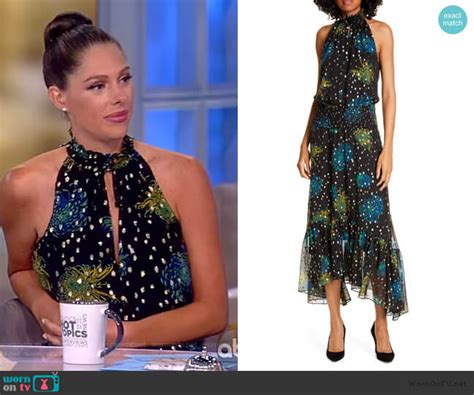 Wornontv Abbys Floral Halter Neck Dress On The View Abby Huntsman