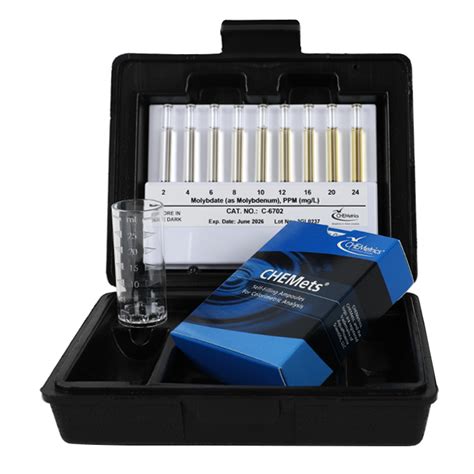 Visual Molybdate Chemets Test Kit K Chemetrics